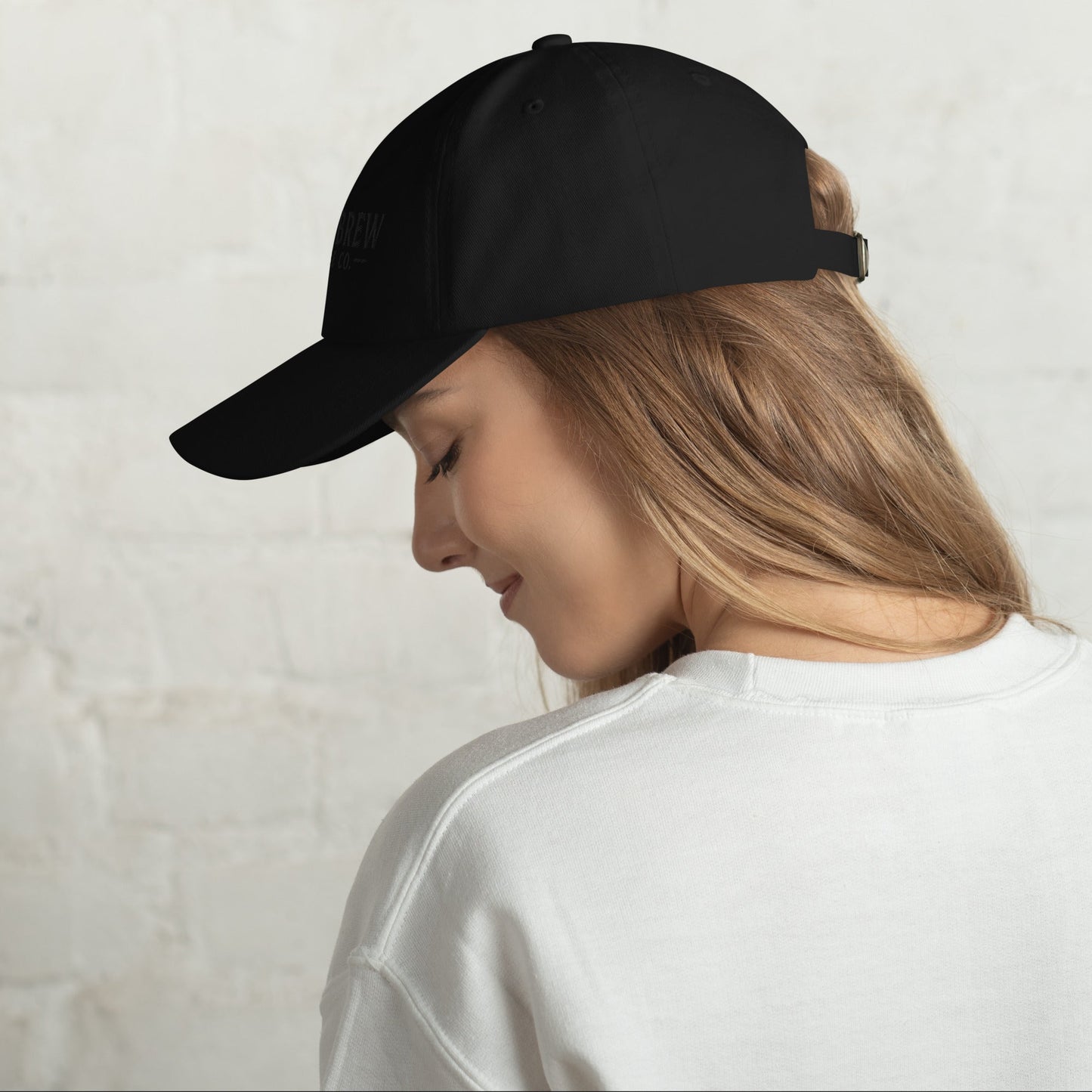 Bilge Brew Dad Hat | Veteran - Owned Navy - Inspired Cap - Black on Black Logo - Bilge Brew