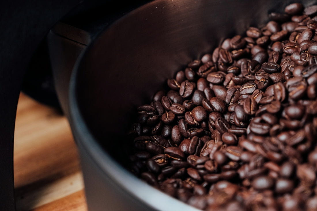 a bowl of coffee beans