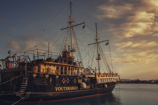 a large ship in the water