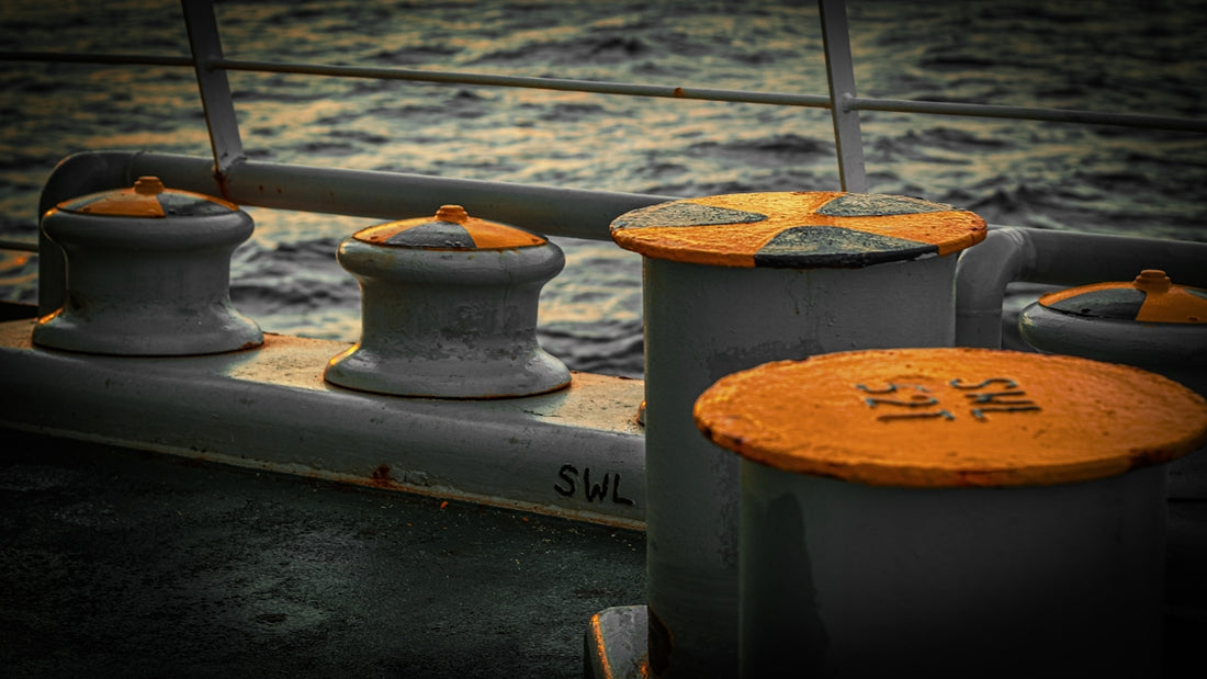a group of pots on a boat