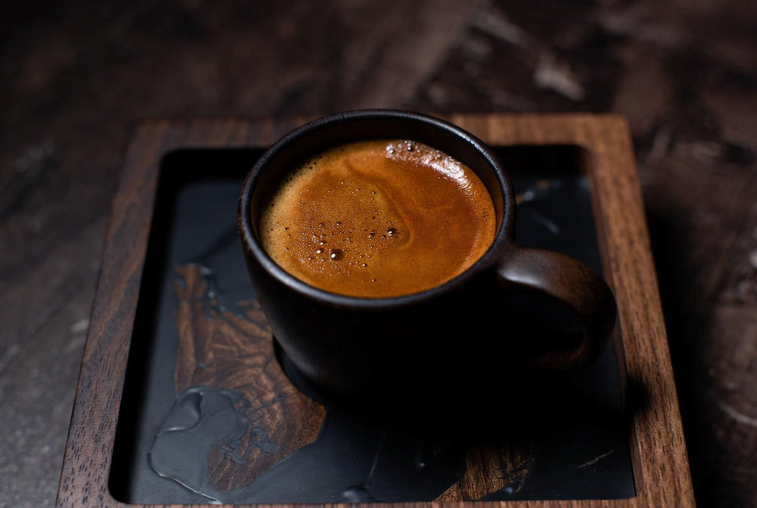 espresso shot glass full crema