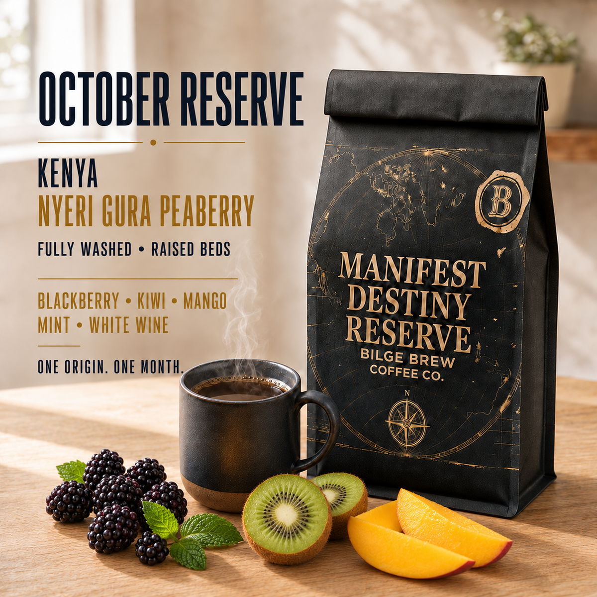 Manifest Destiny Reserve: Kenya Nyeri Gura Peaberry