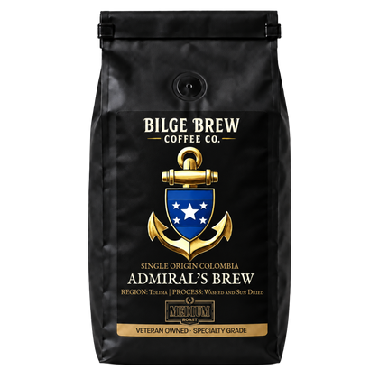 Admiral's Brew Colombia coffee bag