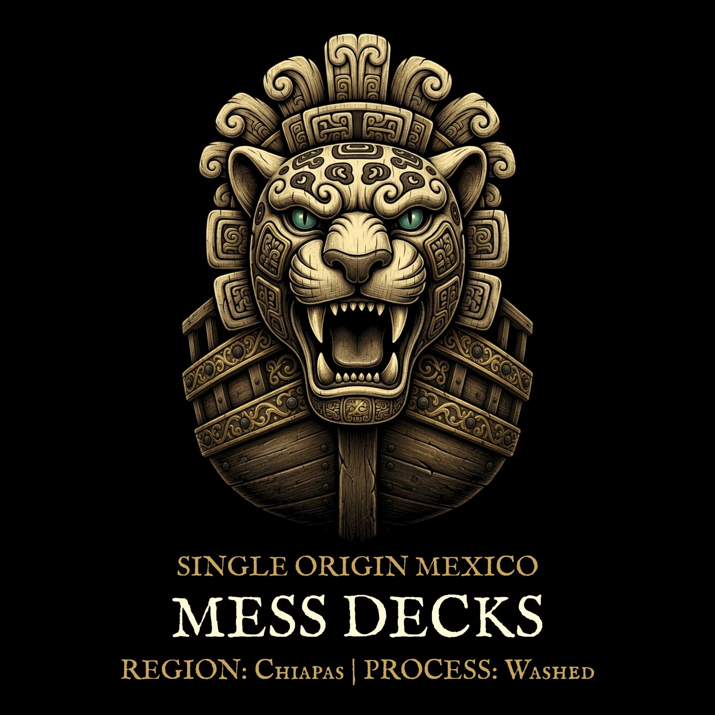 single origin mexico coffee label art