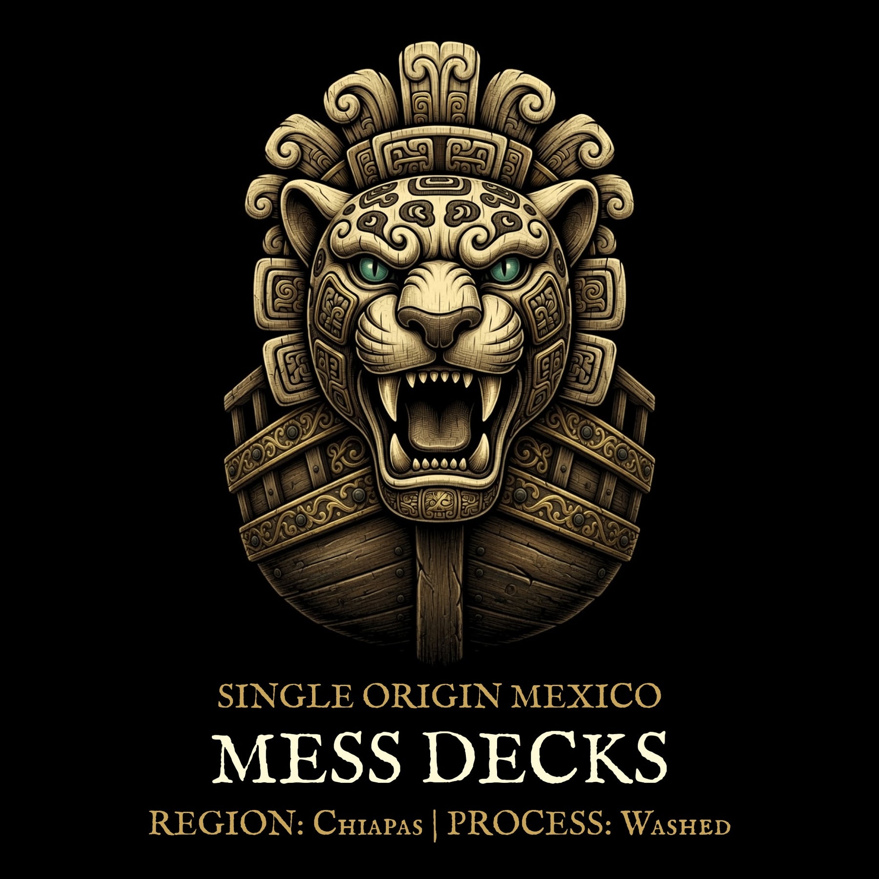 single origin mexico coffee label art