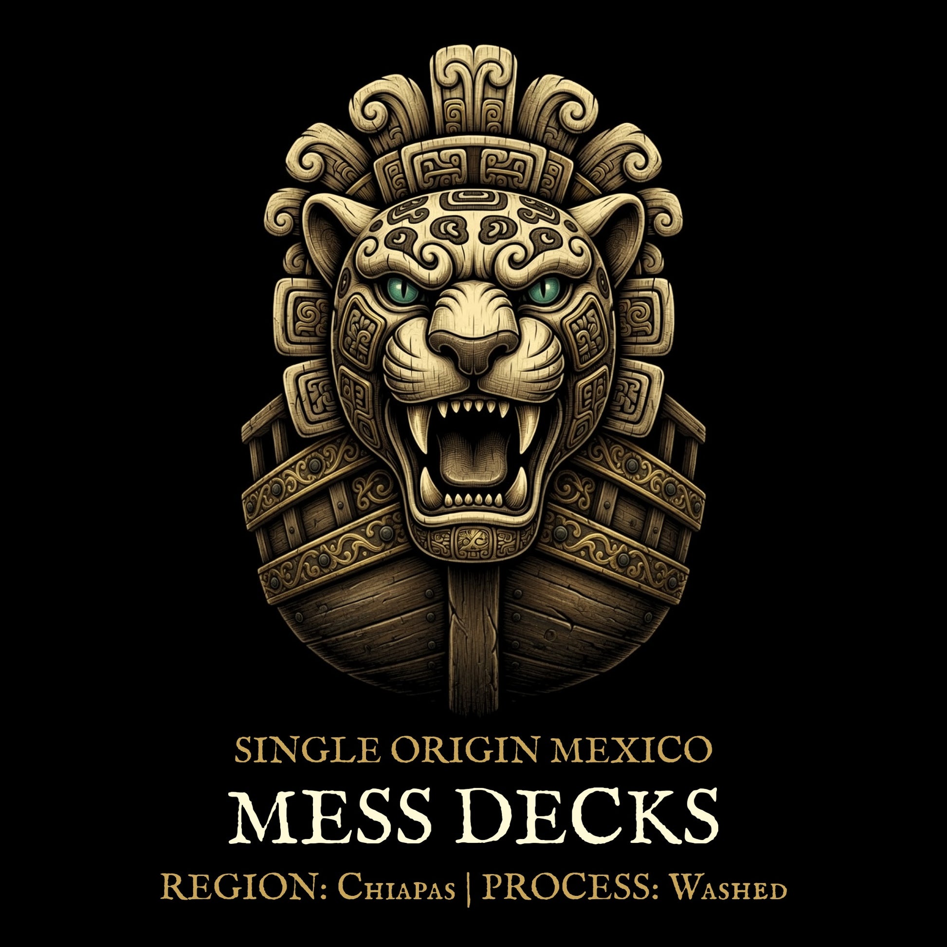 single origin mexico coffee label art