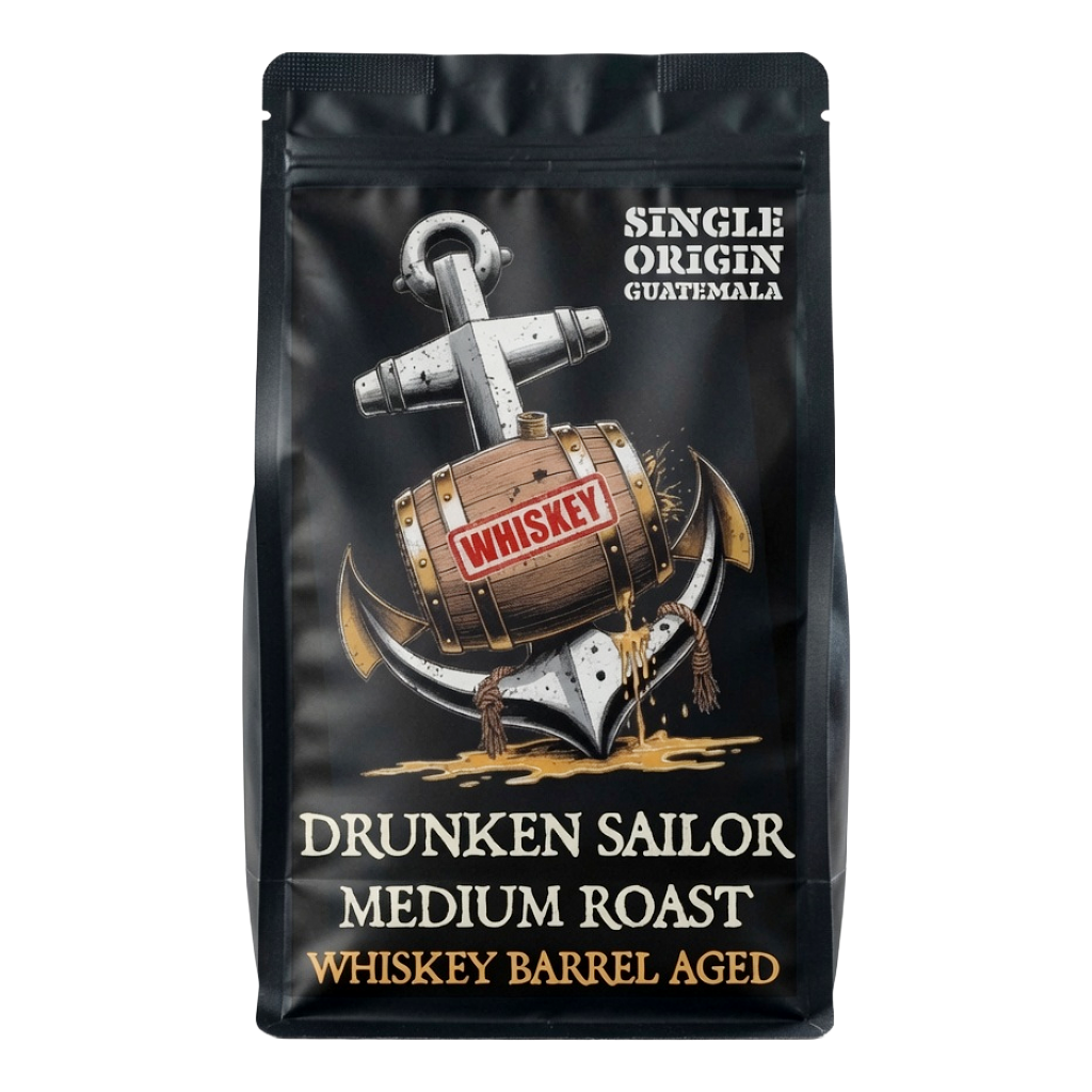 whiskey aged bilge brew coffee bag