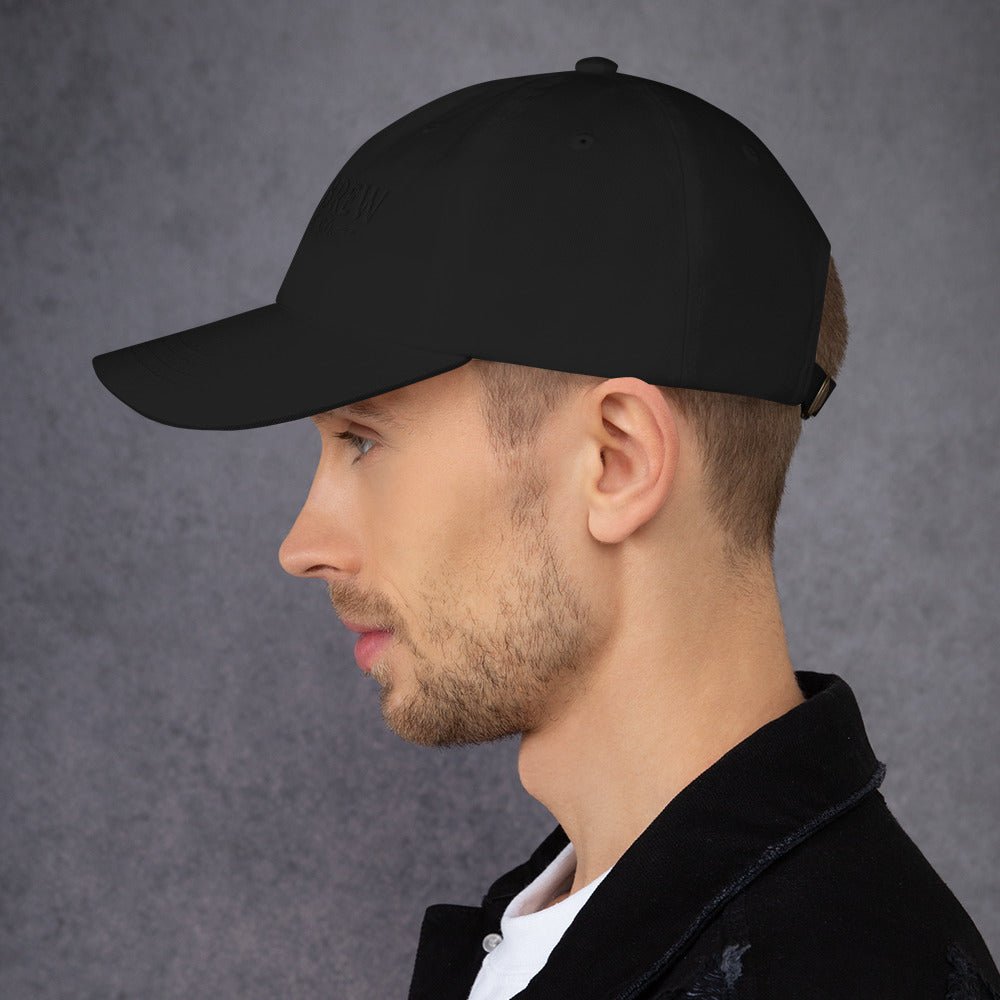 Bilge Brew Dad Hat | Veteran - Owned Navy - Inspired Cap - Black on Black Logo - Bilge Brew