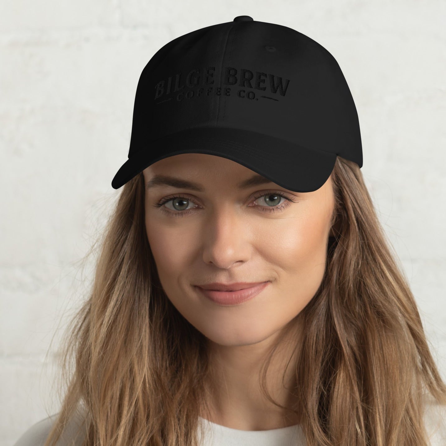 Bilge Brew Dad Hat | Veteran - Owned Navy - Inspired Cap - Black on Black Logo - Bilge Brew