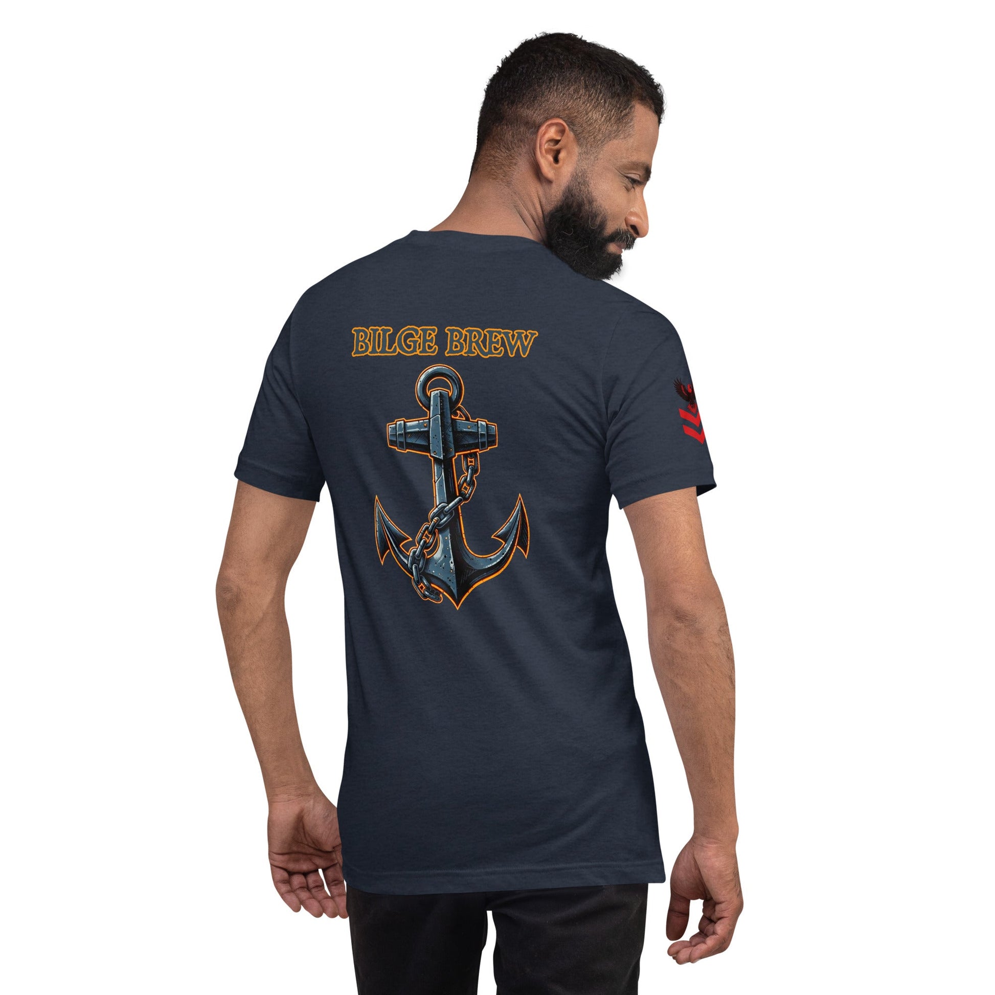 Bilge Brew Dark Anchor Shirt | Navy - Inspired Veteran - Owned Gear - Black on Black Logo - Bilge Brew T - SHIRT