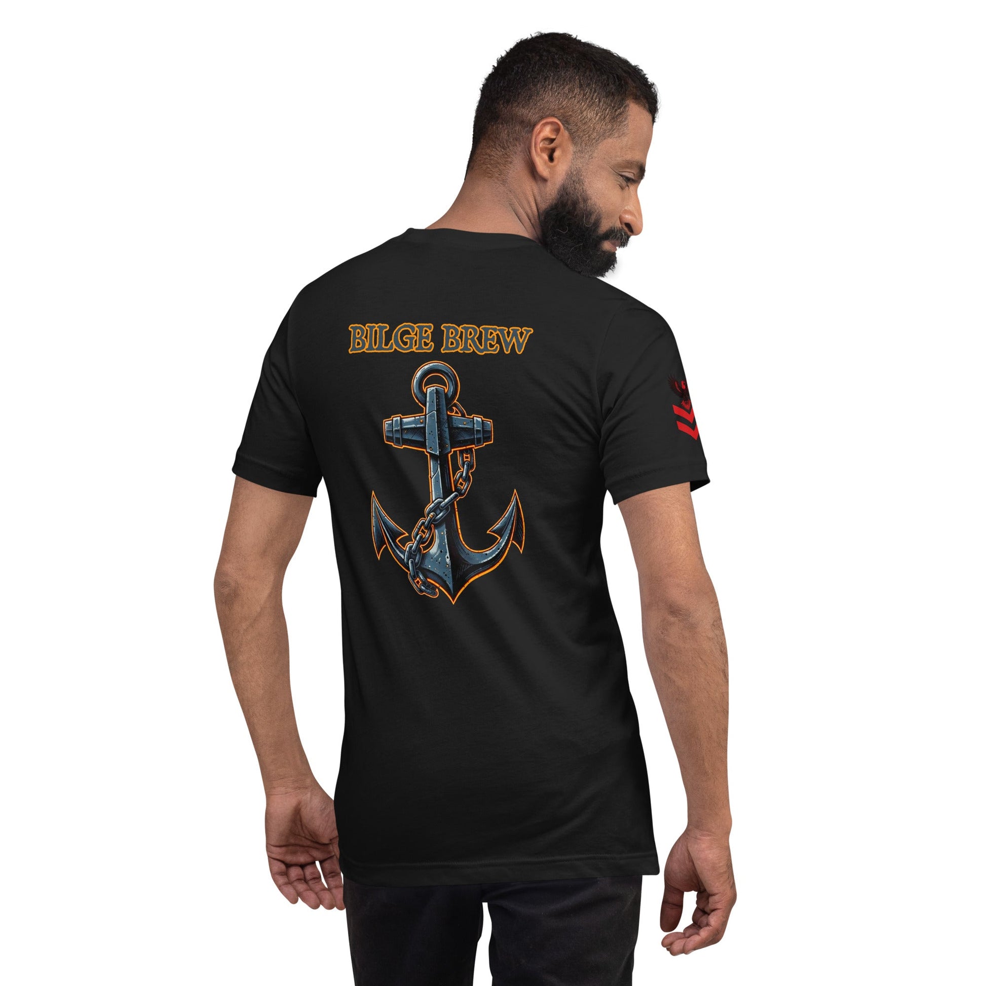 Bilge Brew Dark Anchor Shirt | Navy - Inspired Veteran - Owned Gear - Black on Black Logo - Bilge Brew T - SHIRT
