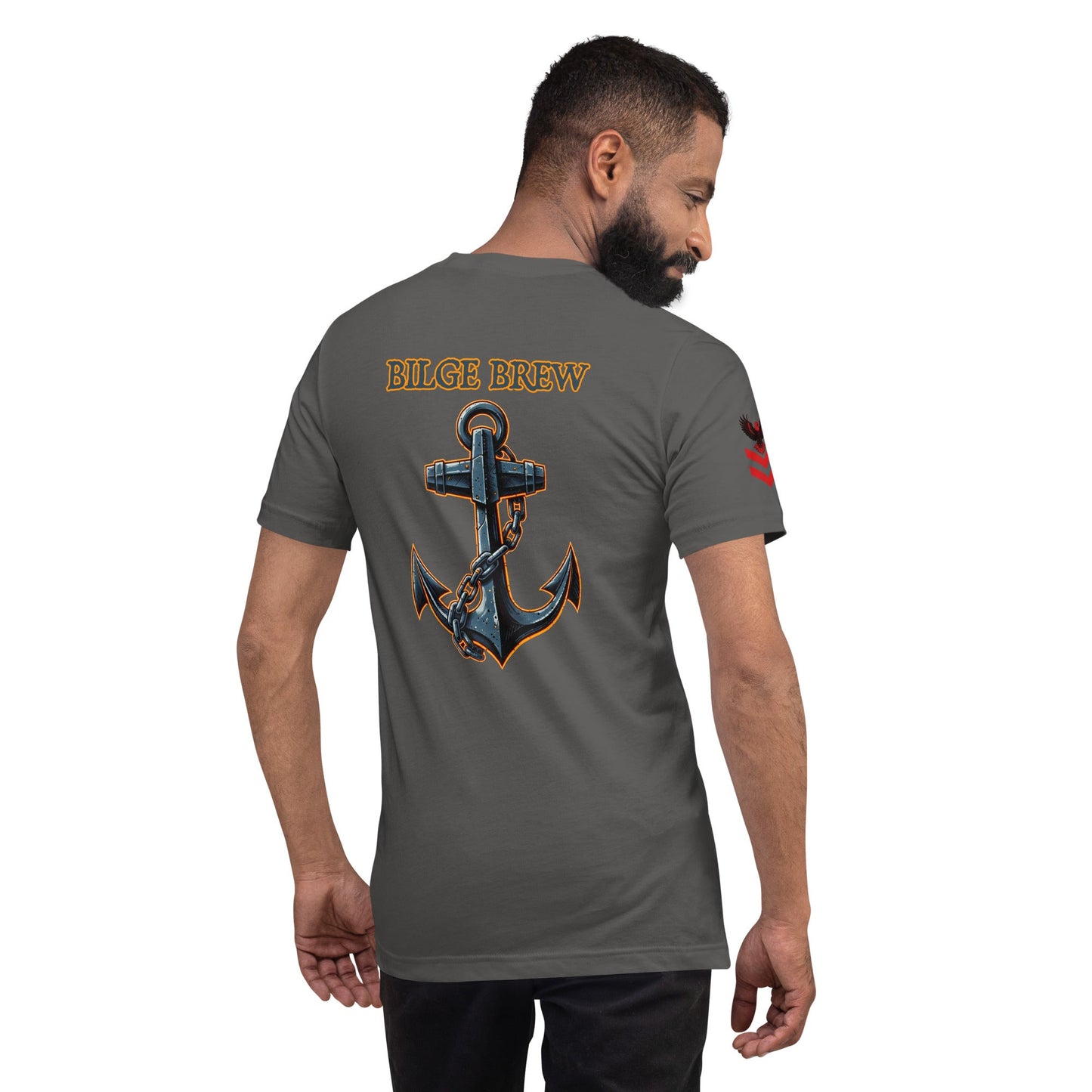 Bilge Brew Dark Anchor Shirt | Navy - Inspired Veteran - Owned Gear - Black on Black Logo - Bilge Brew T - SHIRT