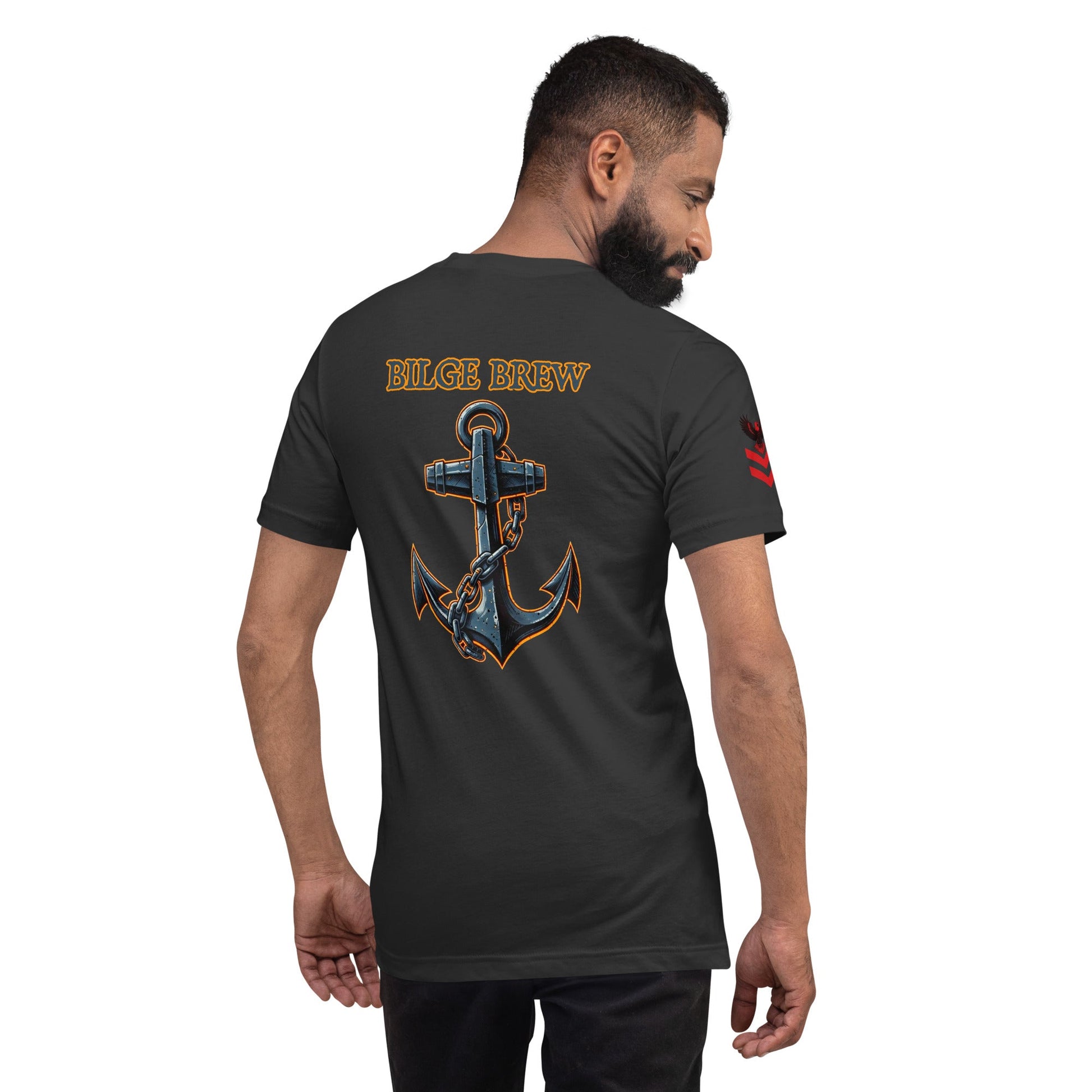 Bilge Brew Dark Anchor Shirt | Navy - Inspired Veteran - Owned Gear - Black on Black Logo - Bilge Brew T - SHIRT