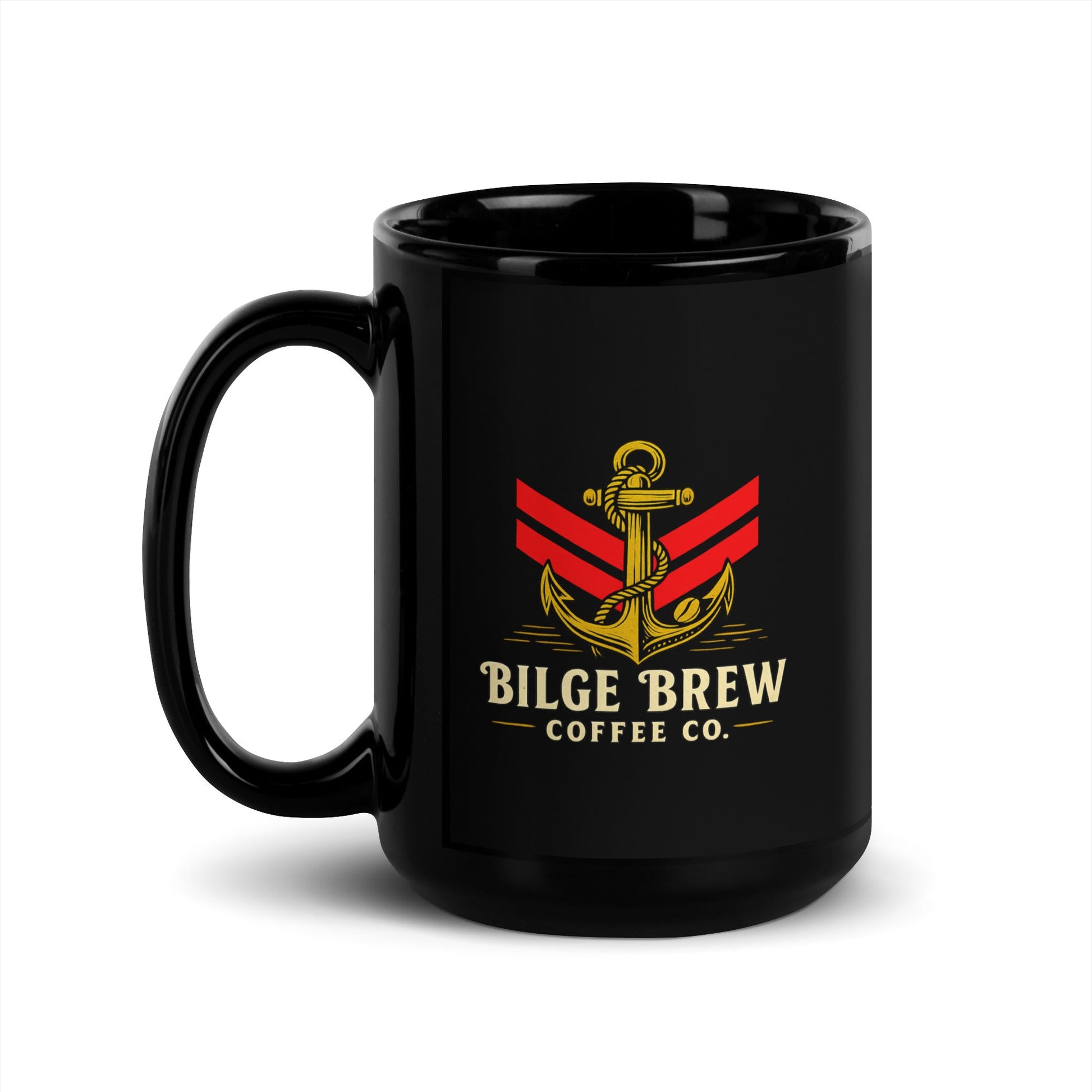 Black Glossy Bilge Mug | Bilge Brew Veteran - Owned Coffee Mug - Bilge Brew MUG