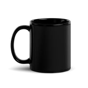 Black mug on a white background