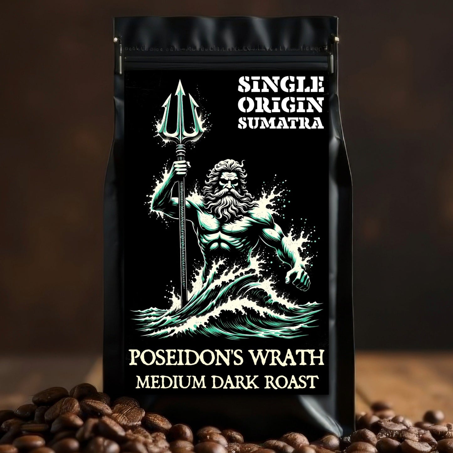 POSEIDON'S WRATH — Sumatra Single Origin (Medium - Dark Roast) - Bilge Brew