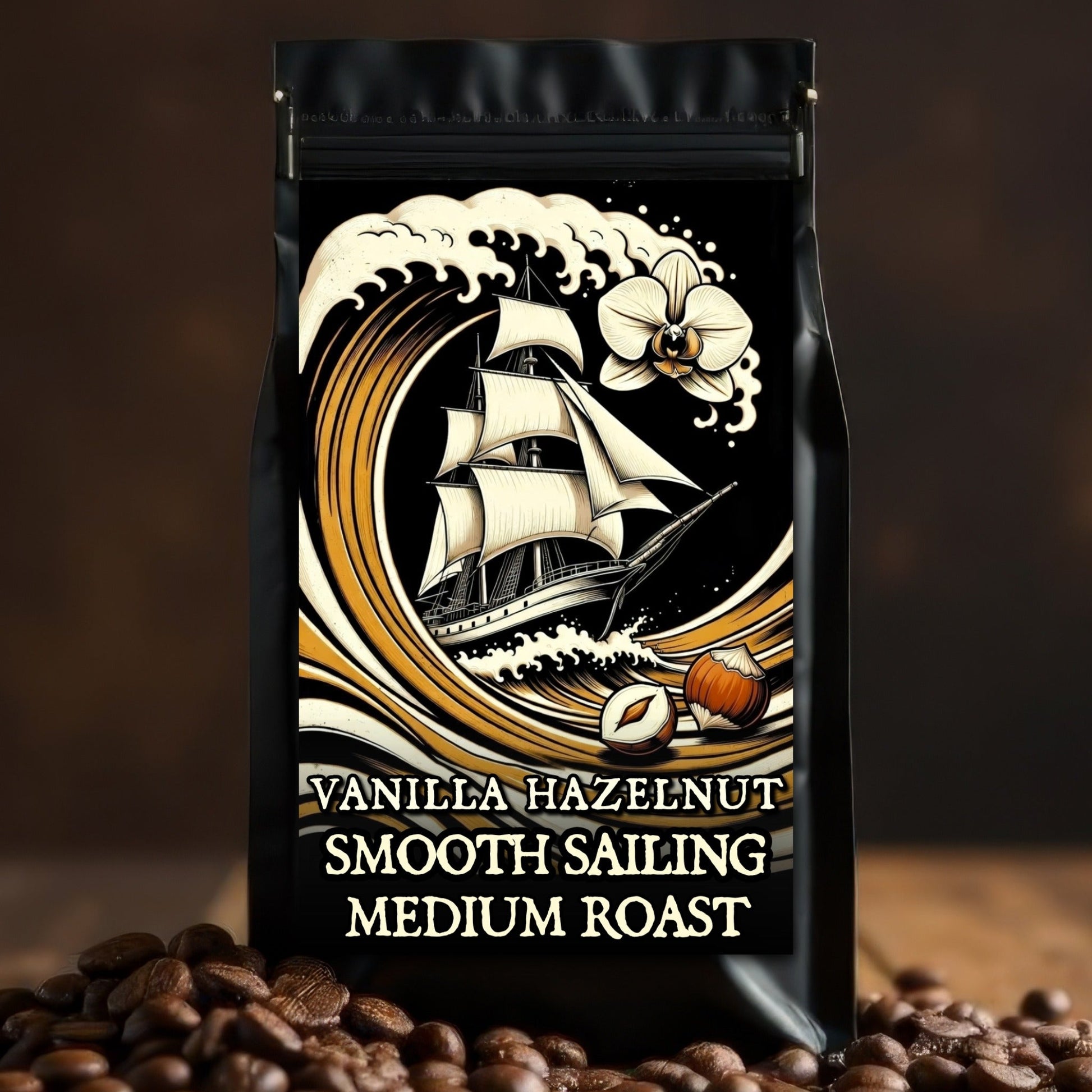 SMOOTH SAILING — Vanilla Hazelnut (Naturally Flavored Medium Roast) - Bilge Brew