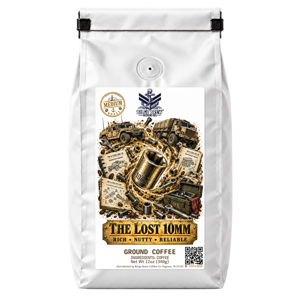 The Lost 10MM white coffee bag, Brazilian medium roast