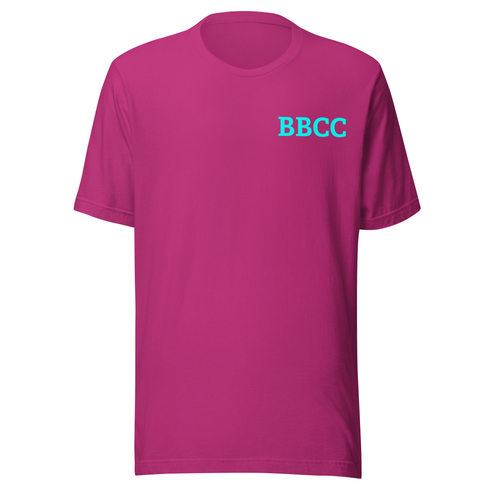 heather pink shirt with bbcc text