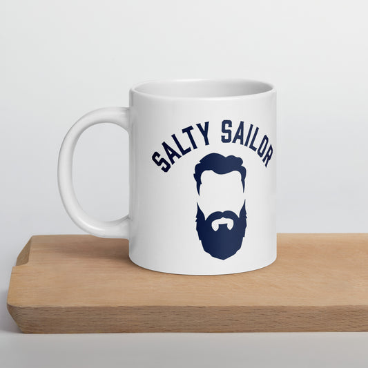 Salty Sailor Mug (White) — 11 oz / 15 oz / 20 oz | Bilge Brew